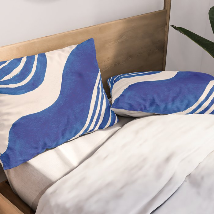Indigo Flow Pillow Sham Gallery Image 2