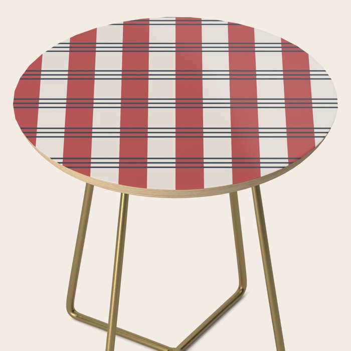 Winter 2025 Red Plaid Side Table Gallery Image 2