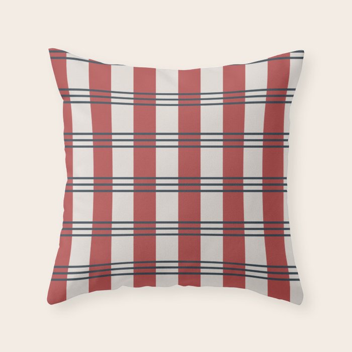Winter 2025 Red Plaid Throw Pillow Gallery Image 6