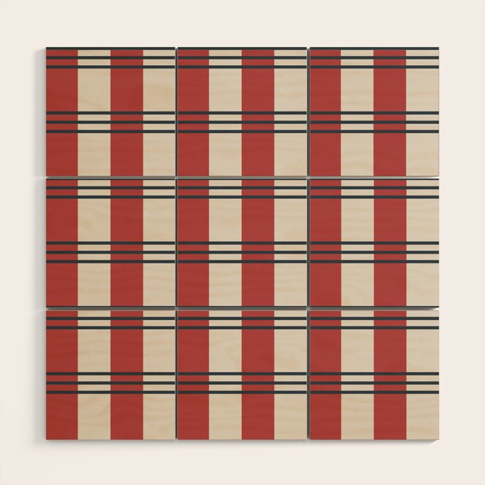 Winter 2025 Red Plaid Wood Wall Art Gallery Image 1