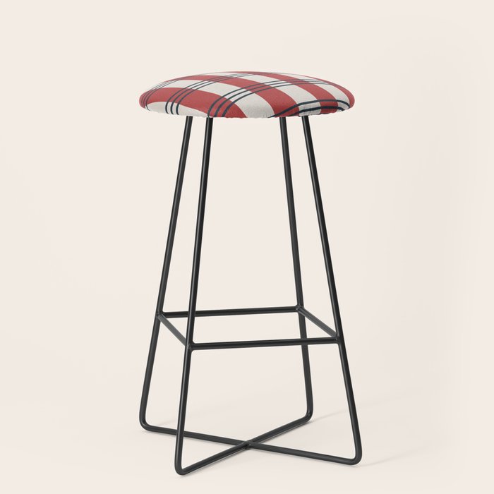 Winter 2025 Red Plaid Stool Gallery Image 1