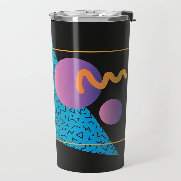 Memphis Pattern 24 - 80s / 90s Retro Travel Mug Gallery Image 2