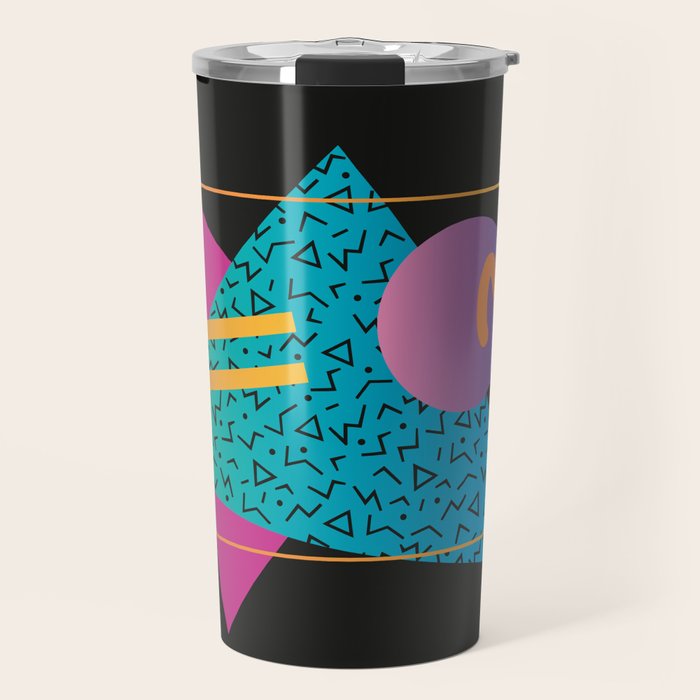 Memphis Pattern 24 - 80s / 90s Retro Travel Mug Gallery Image 1