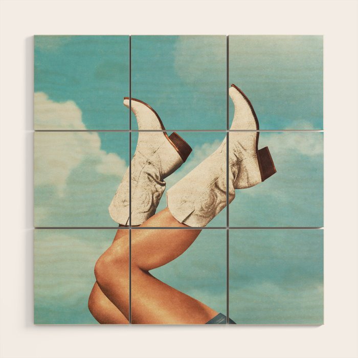 These Boots - Blue Sky Wood Wall Art Gallery Image 1
