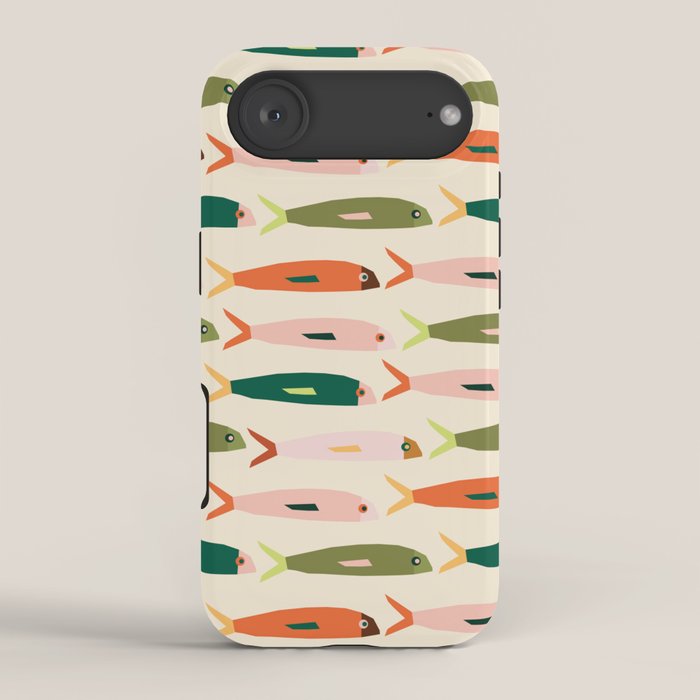 Vintage colorful sardines  iPhone Case Gallery Image 2