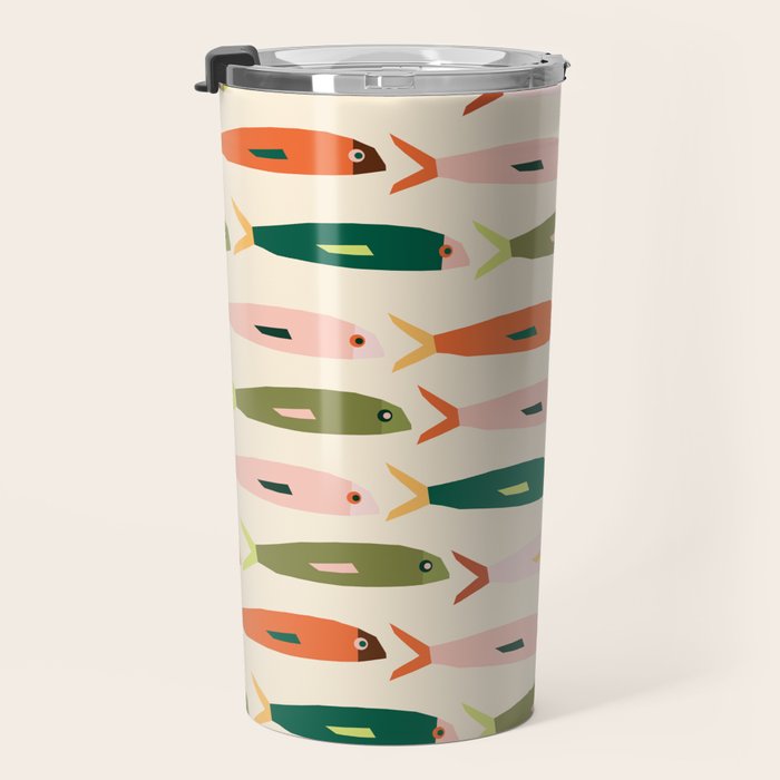 Vintage colorful sardines  Travel Mug Gallery Image 3