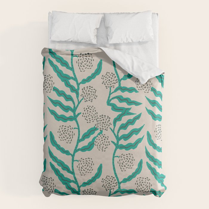 LA VILLE VINE MINT Duvet Cover Gallery Image 1