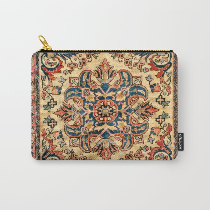 Kashan  Antique Central Persian Rug Print Carry All Pouch Gallery Image 1