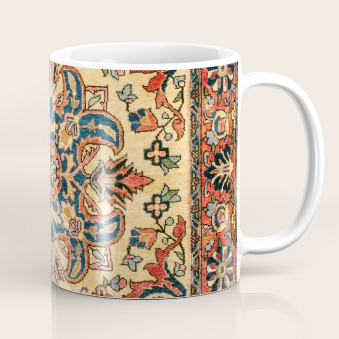 Kashan  Antique Central Persian Rug Print Coffee Mug Gallery Image 1