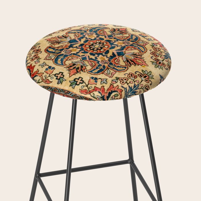 Kashan  Antique Central Persian Rug Print Stool Gallery Image 2
