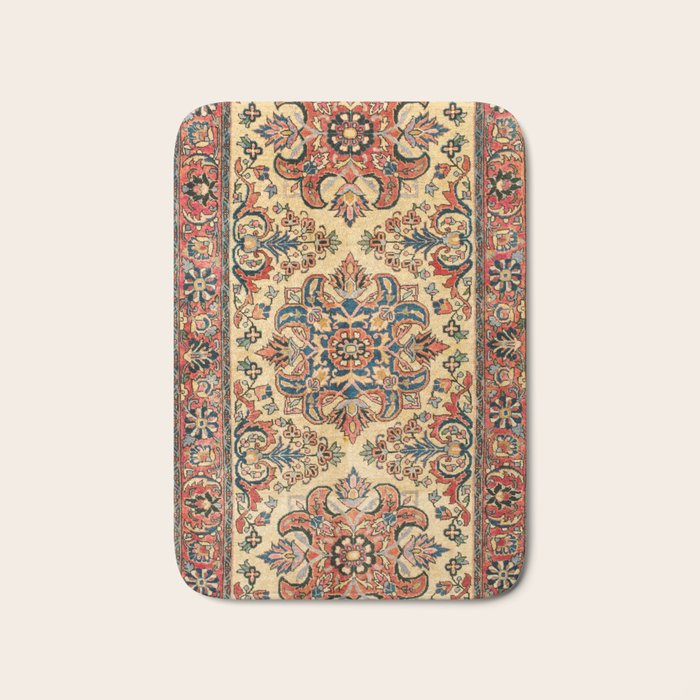 Kashan  Antique Central Persian Rug Print Bath Mat Gallery Image 1