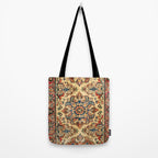 Kashan  Antique Central Persian Rug Print Tote Bag Gallery Image 2