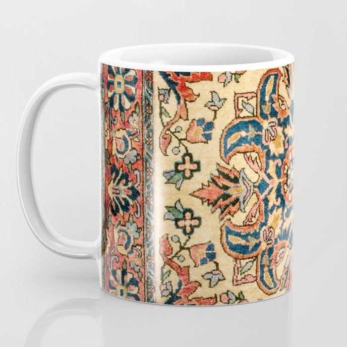 Kashan  Antique Central Persian Rug Print Coffee Mug Gallery Image 3