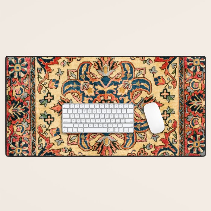 Kashan  Antique Central Persian Rug Print Desk Mat Gallery Image 1