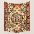 Kashan  Antique Central Persian Rug Print Wall Tapestry Gallery Image 4