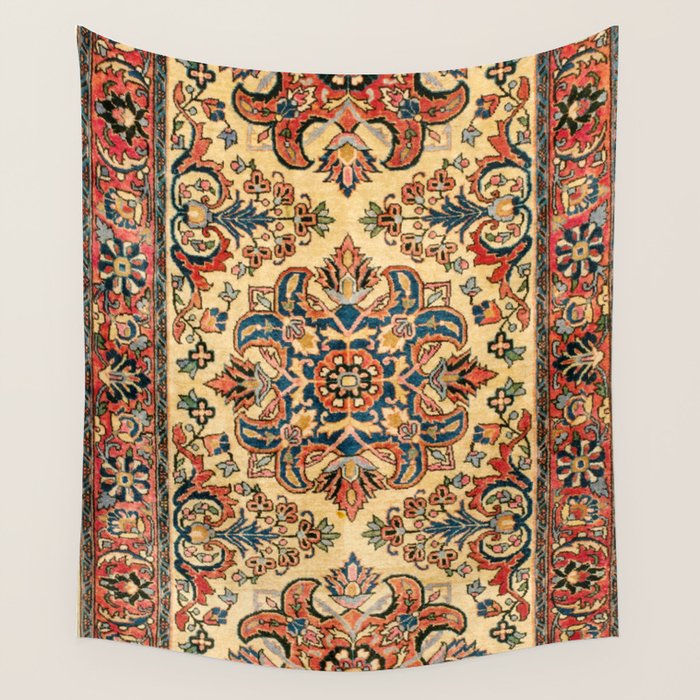 Kashan  Antique Central Persian Rug Print Wall Tapestry Gallery Image 4