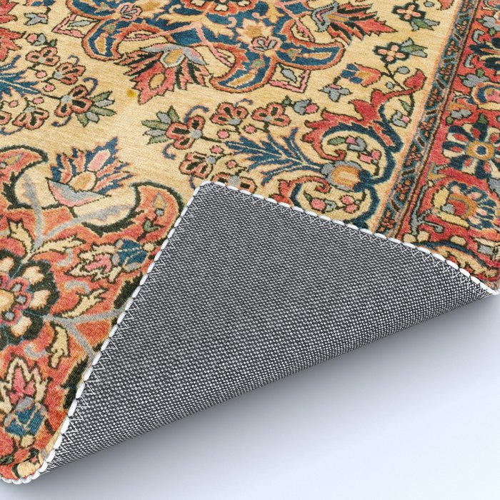 Kashan  Antique Central Persian Rug Print Rug Gallery Image 4