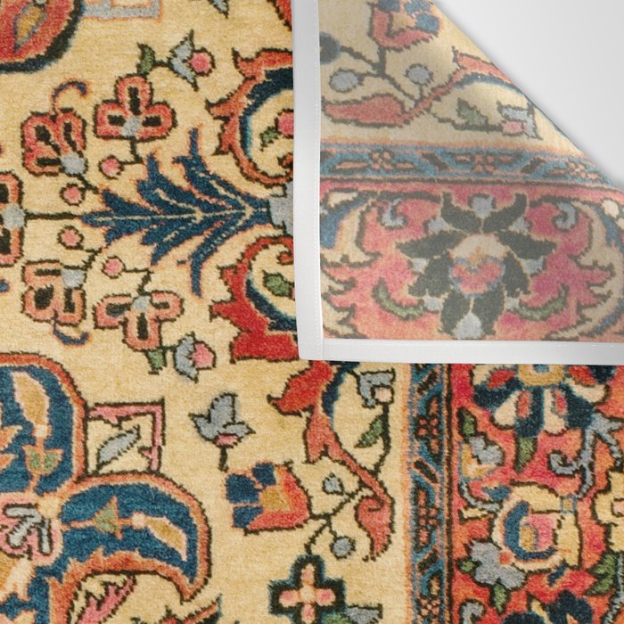Kashan  Antique Central Persian Rug Print Wall Tapestry Gallery Image 3