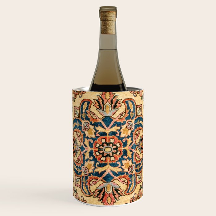 Kashan  Antique Central Persian Rug Print Wine Chiller Gallery Image 1