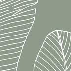 Line Drawing, Green, Palms Print, Boho Wall Art Coffee Mug Gallery Image 2
