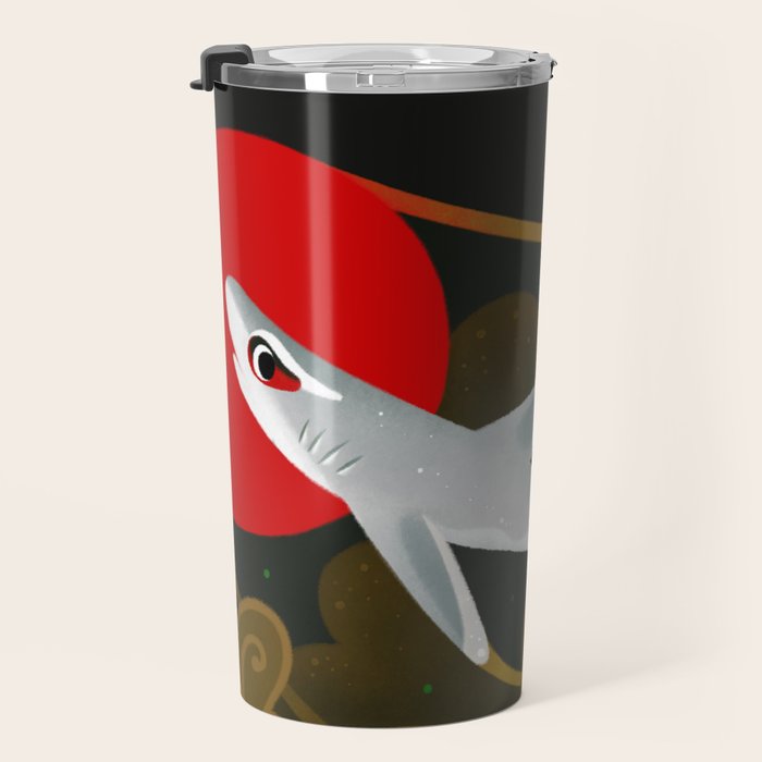 White Tip Reef Shark Travel Mug Gallery Image 3