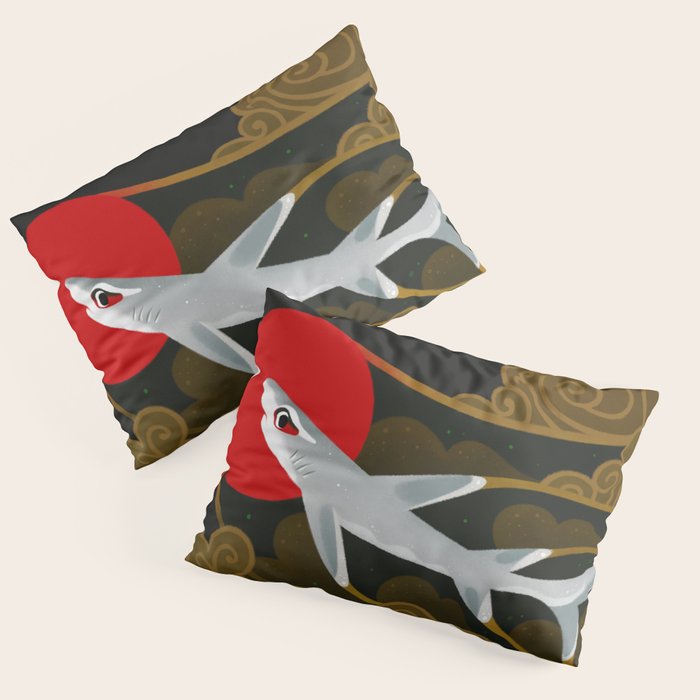White Tip Reef Shark Pillow Sham Gallery Image 1