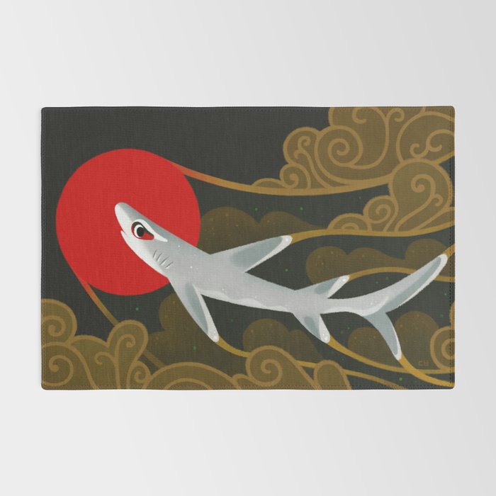 White Tip Reef Shark Rug Gallery Image 2