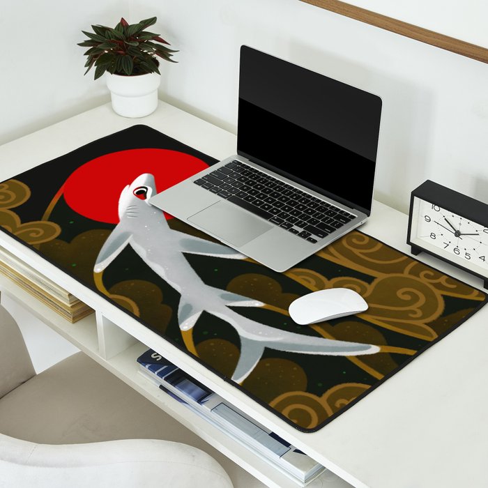 White Tip Reef Shark Desk Mat Gallery Image 2