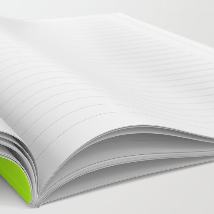 Solid Bright Green Yellow Neon Color Notebook Gallery Image 2