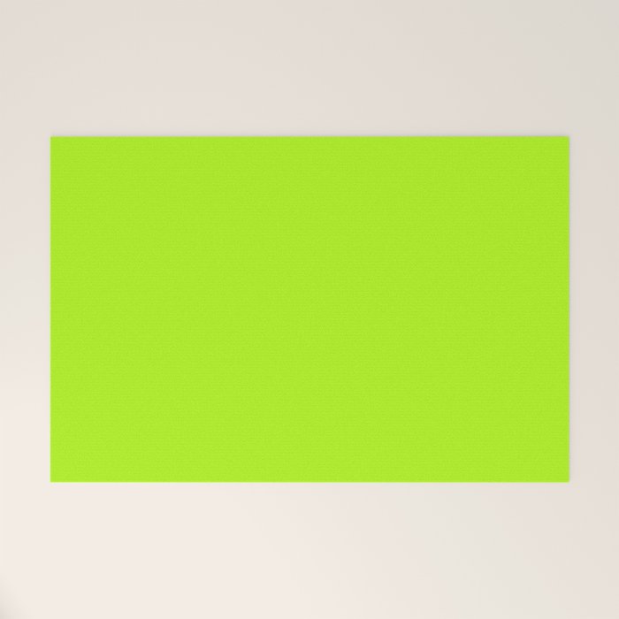 Solid Bright Green Yellow Neon Color Welcome Mat Gallery Image 1