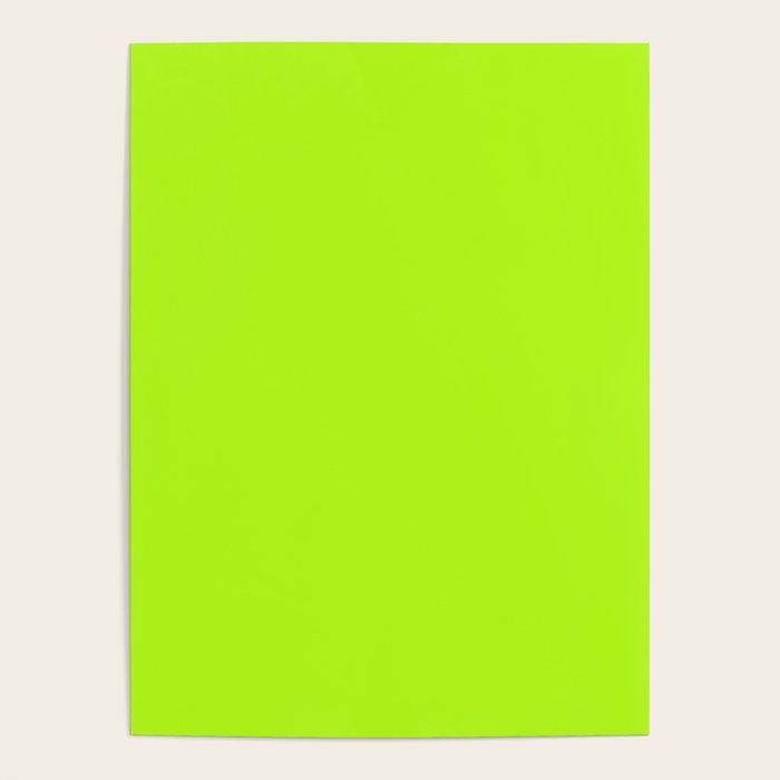 Solid Bright Green Yellow Neon Color Poster Gallery Image 4