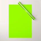 Solid Bright Green Yellow Neon Color Wrapping Paper Gallery Image 1