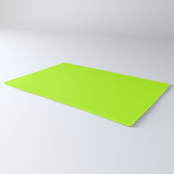 Solid Bright Green Yellow Neon Color Rug Gallery Image 3