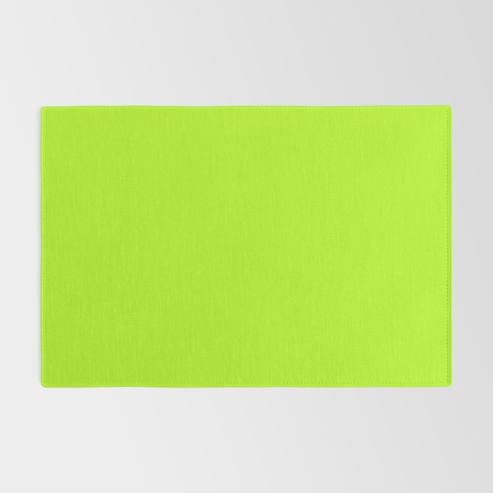 Solid Bright Green Yellow Neon Color Rug Gallery Image 2