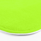 Solid Bright Green Yellow Neon Color Bath Mat Gallery Image 3
