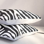 Abstract black and white stripe line pattern Pillow Sham Gallery Image 3