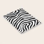 Abstract black and white stripe line pattern Notebook Gallery Image 3