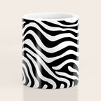 Abstract black and white stripe line pattern Coffee Mug Gallery Image 4