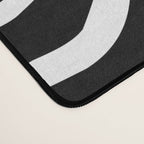 Abstract black and white stripe line pattern Desk Mat Gallery Image 4