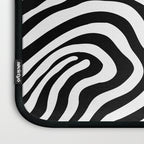 Abstract black and white stripe line pattern Laptop Sleeve Gallery Image 3