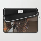 LEOPARD DRESS | fashion | glamour | glitter | sparkle | bling | woman | party | elegant | collage  Laptop Sleeve Gallery Image 2