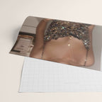LEOPARD DRESS | fashion | glamour | glitter | sparkle | bling | woman | party | elegant | collage  Wrapping Paper Gallery Image 2