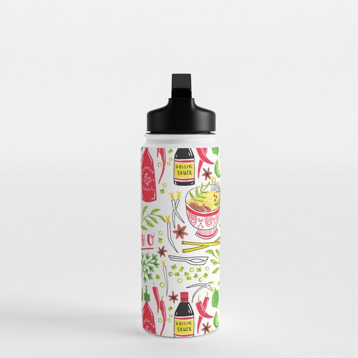 Vietnamese Pho Soup Sriracha Water Bottle Gallery Image 3