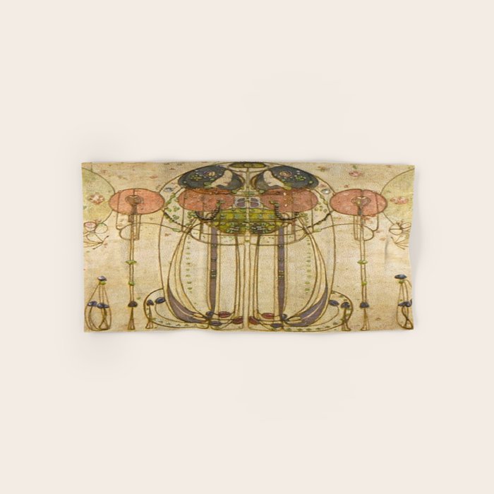 Charles Rennie Mackintosh , The Wassail  Bath Towel Gallery Image 1