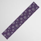 Vintage Christmas Silver snowflakes plum purple Table Runner Gallery Image 3