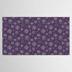Vintage Christmas Silver snowflakes plum purple Tablecloth Gallery Image 2