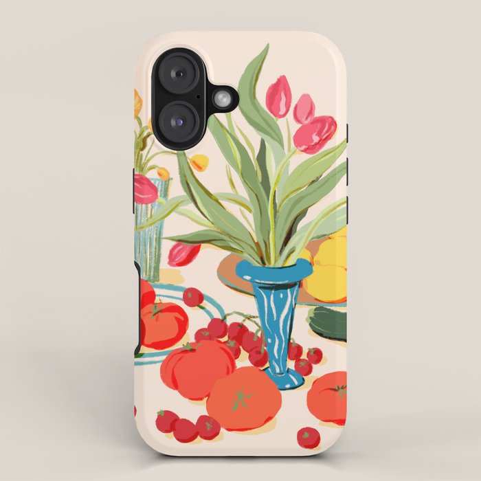 Fresh Tomatoes and Flowers iPhone Case Gallery Image 1