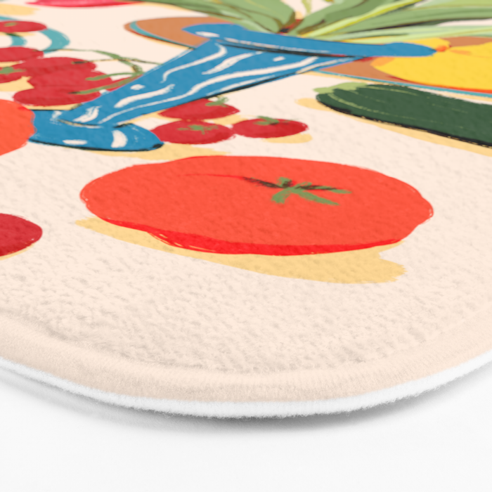 Fresh Tomatoes and Flowers Bath Mat Gallery Image 3