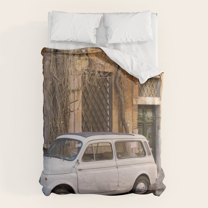 Trastevere Street - Travel Photography, Rome Italy Duvet Cover Gallery Image 1