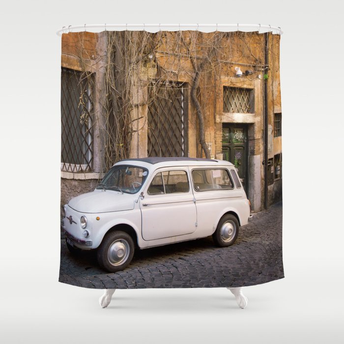 Trastevere Street - Travel Photography, Rome Italy Shower Curtain Gallery Image 1